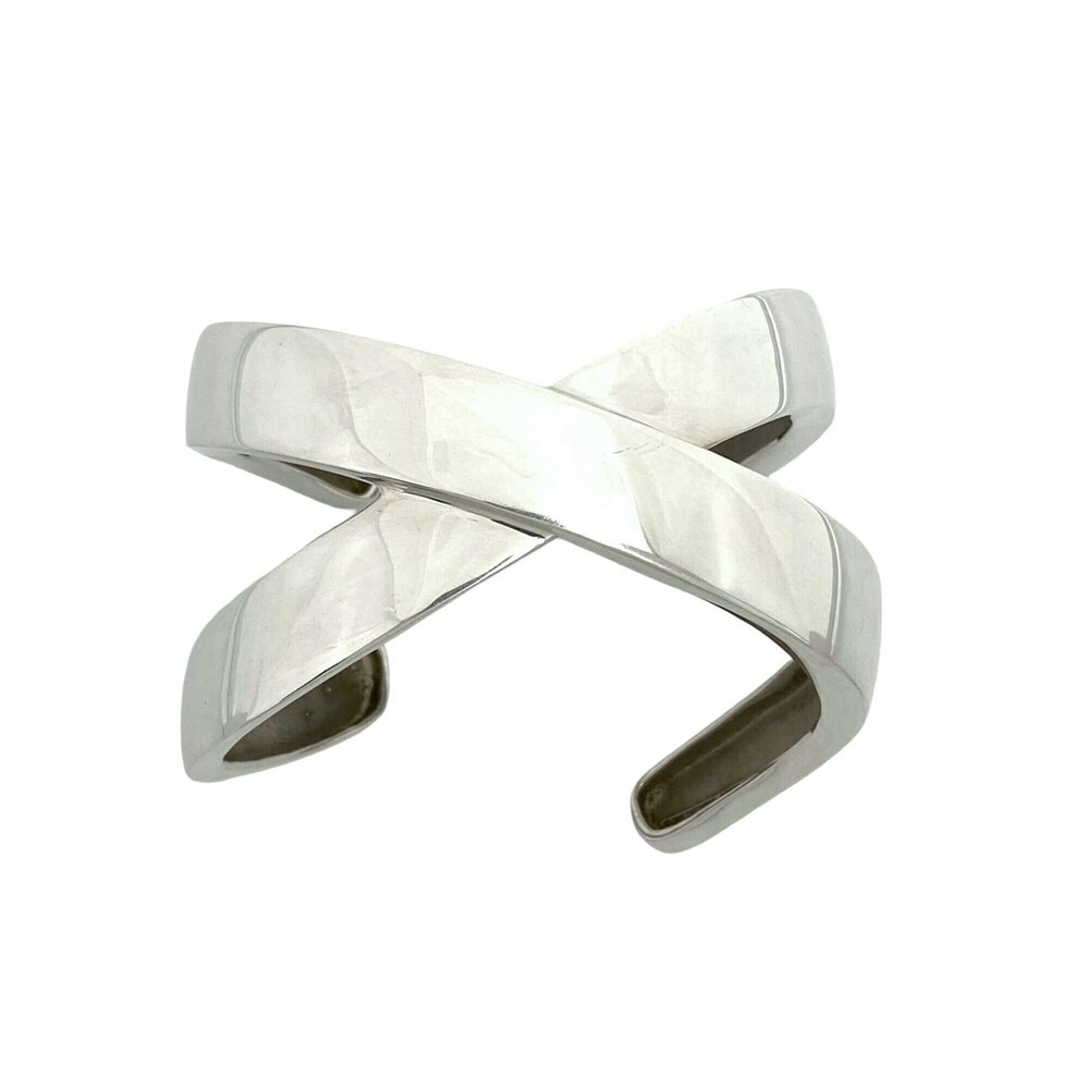 TIFFANY&Co. Tiffany Vintage Graffiti X Cuff Bracelet, Sterling Silver 925 Ban...